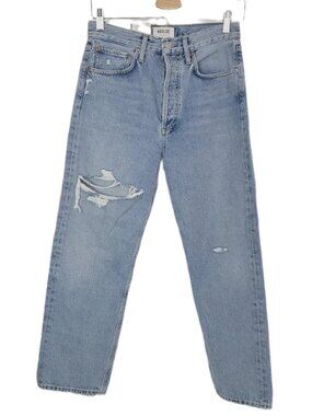 Agolde 90s Mid Rise Loose Straight Button Fly Jean Eco Wash New With Tag Size 25